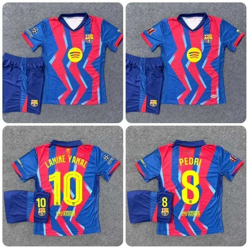 Barcelona football kit for the 2025/2026 season – Made from high-quality polyester fabric, meeting professional match standards.