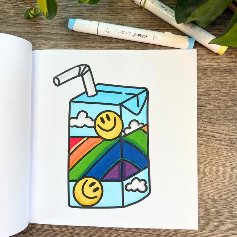 3 Coloring Books + 8 Ohuhu Markers - Build Your Own Coloring Book Bundle by Wook Books