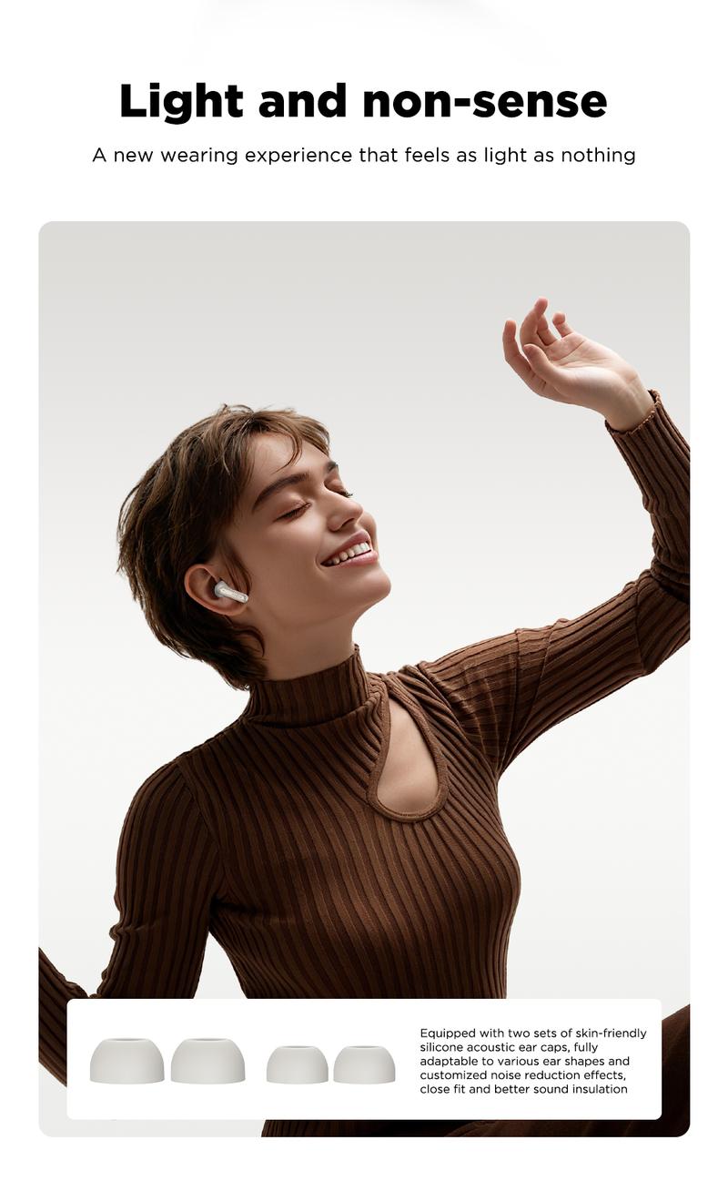 MINISO MS106 Wireless Earbuds Bluetooth 6.0 Earphones, In Ear Earbuds,Waterproof Wireless Earphones, Suitable for Office, Sports, Study and Audio Calls, Built in Microphone, Gaming Bluetooth Headphones