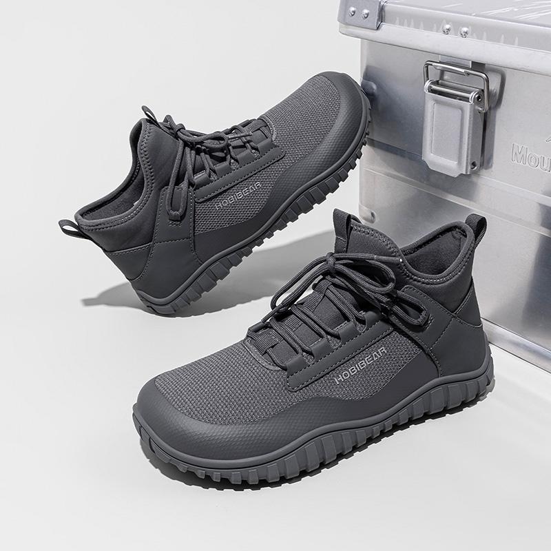 HOBIBEAR Wide Toe Wide Fit Fashion Couple Sneakers High Top Lightweight Slip-Resistant Outdoor Hiking Shoes