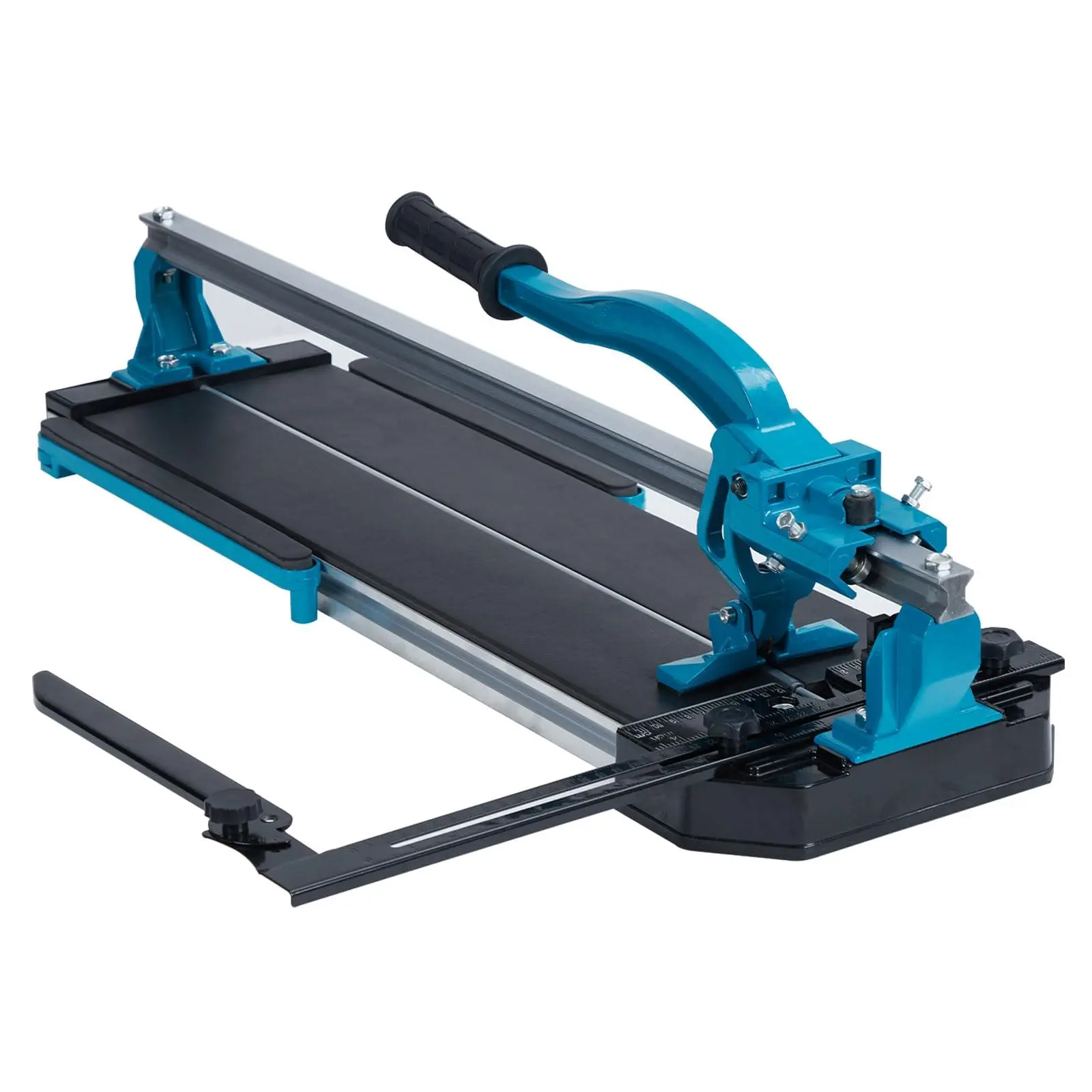 Garvee Precision Manual Tile Cutter - 24in Heavy Duty Aluminum Alloy Frame Model, Single Rail, Laser Guide, Tungsten Carbide Teeth Blade, Chip-Free Cutting, Non-Slip Base for Ceramic & Porcelain Tiles, Ideal for Pros & DIY, Tile Cutters