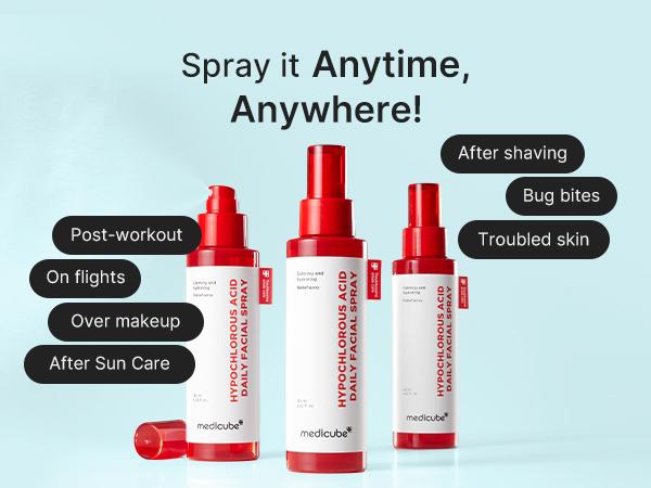 [NEW] [medicube] All Day Relief Set |  Hypochlorous Acid Rice Peel Shot For Face & Body,  3H Relief Cream | Gentle Exfoliating Serum, Daily Soothing Moisturizer for Stressed Skin | Korean Skincare, K-Beauty