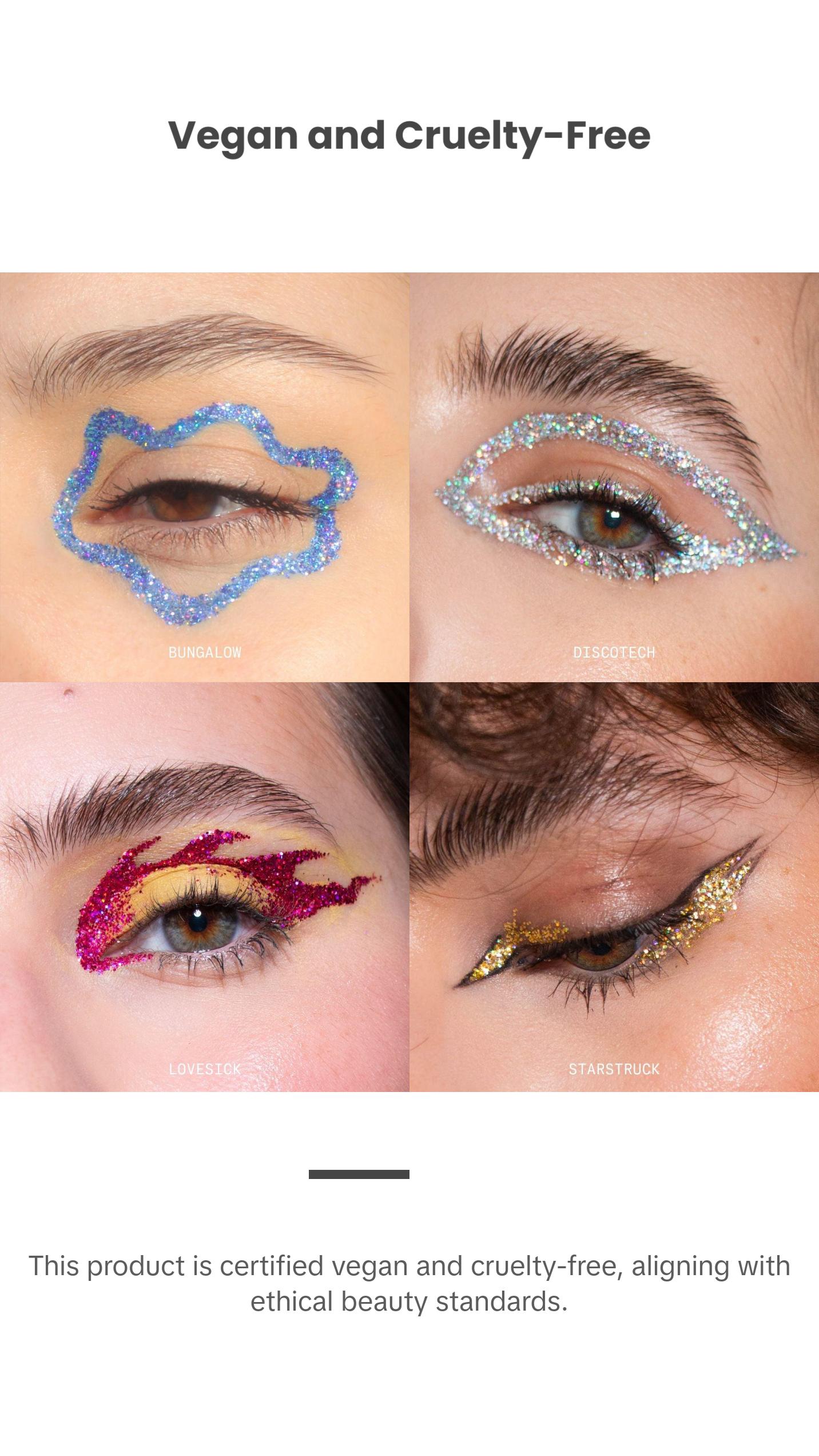 SPACEPASTE Pro-Grade Glitter Gel for Eyes Face + Body by Lemonhead LA - No Fallout, Easy to Apply, Long-wear, Mess-Free Makeup Artist Approved Viral Glitter Makeup (Pro & Mini Sizes) Eyeshadow
