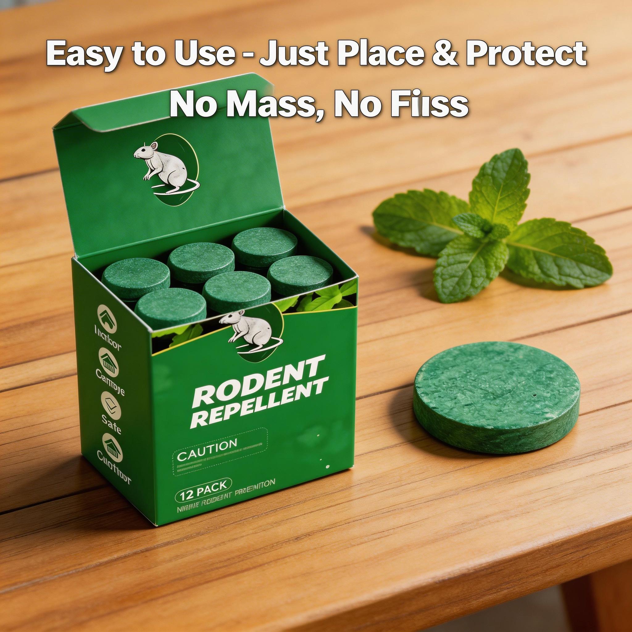 12 Pack Natural Rodent Repellent Balls – Peppermint & Lemon Oil Pest Deterrent for Rats, Mice, Squirrels, Spiders, Indoor & Outdoor Protection