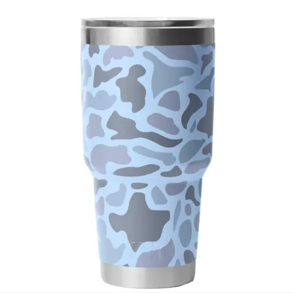 YETI Rambler 30 oz Vacuum Insulated Stainless Steel Tumbler - Limited Edition Blue Camo, MagSlider Lid, 7.875 inches, for Boat, Casual, Truck & Travel Use