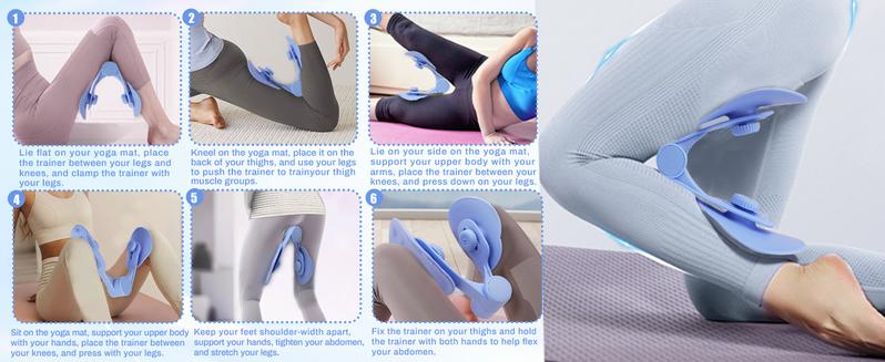 Hip Trainer Kegel Exerciser, Pelvic Floor Trainer, Kegel Trainer for Postpartum Rehabilitation, Trimmer Inner Thigh, Thigh Toner Workout