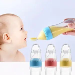 An 90ML Baby Fruit Feeder Pacifier: Self Feeding Baby Food Feeder for Teething Relief - Squeeze Baby Food Dispensing Spoon