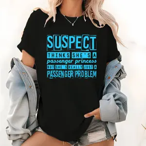 Funny SXS Riding Graphic Tee – She’s a Passenger Princess but Also a Problem