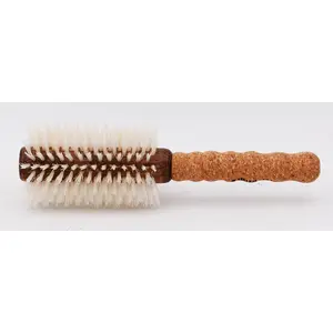 Ibiza Hair Brush -  Boar Bristle Round Hair Brush for Fine or Color Treated Hair - Salon Quality - Heat Resistant 65mm Hair Brush