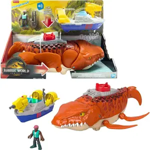 Fisher-Price Imaginext Jurassic World Rebirth Aqua Chomp Chase Mosasaurus Dinosaur Toy Playset Fisher-Price Imaginext Jurassic World Rebirth Aqua Chomp Chase Mosasaurus Dinosaur Toy Playset