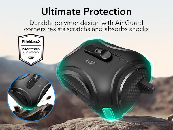 ESR for AirPods Pro 3 Case, Compatible with Airpods Pro 2025 (USB-C Cable), Effortless MagSafe, Drop-Proof Lock, Easy Open, Cyber Series