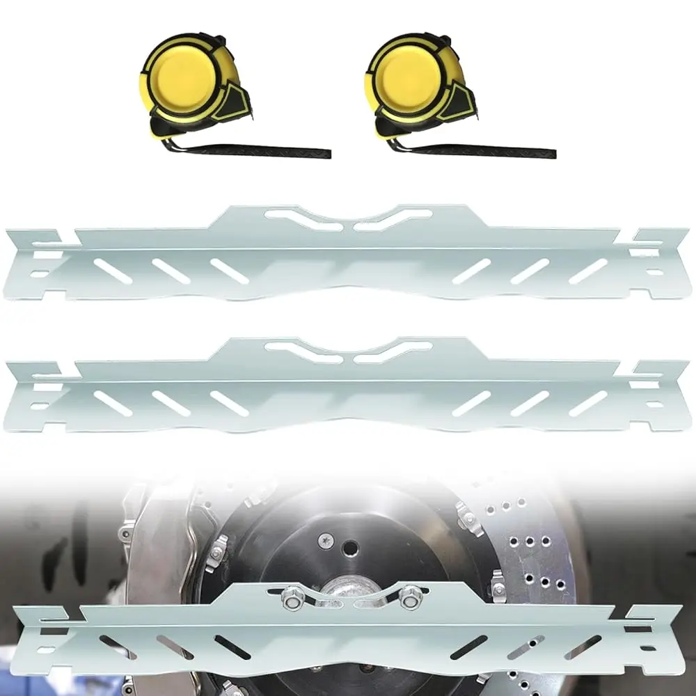 2 Pack Wheel Alignment Tool Kit with Measuring Tapes, DIY Toe Alignment Plates for Car Front End Alignment, Heavy Duty Steel Garage Alignment Tool for Suspension & Tire Adjustment