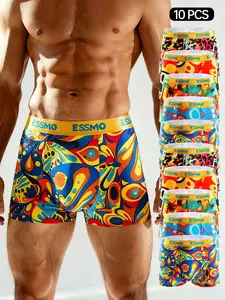 Chic Flicks 10pcs Light Luxury Mesh Boxer Briefs for Men