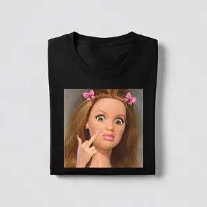 Funny Meme T-Shirt withShocked Doll Face Doll Face Meme Shirt ShortSleeve Tee Trendy, Weird Shirt, Sarcastic, FitCasual Short Sleeve Funny T-shirts for SummerFashion Men&Women's Top for Daily