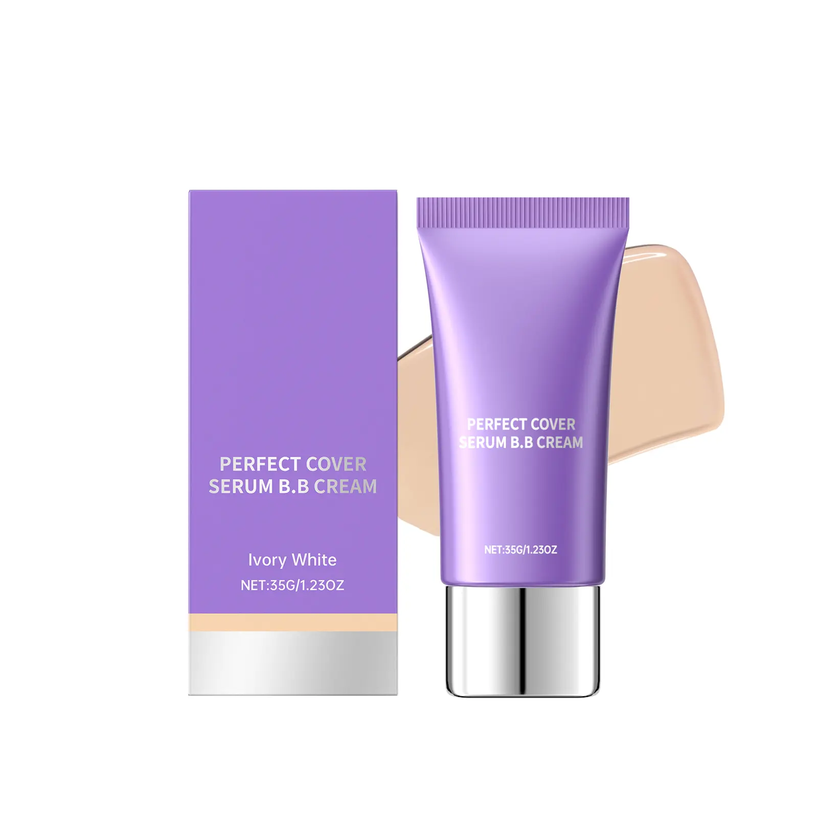 Perfect Cover Serum BB Cream (35ml) -Infused BB Cream for Anti-Aging Skin Rejuvenation, Skin Tint, Tinted Moisturizer, Skin Care Foundation Makeup,Superfood Complex,Glass Skin CardiBB OGBB PurpleBB