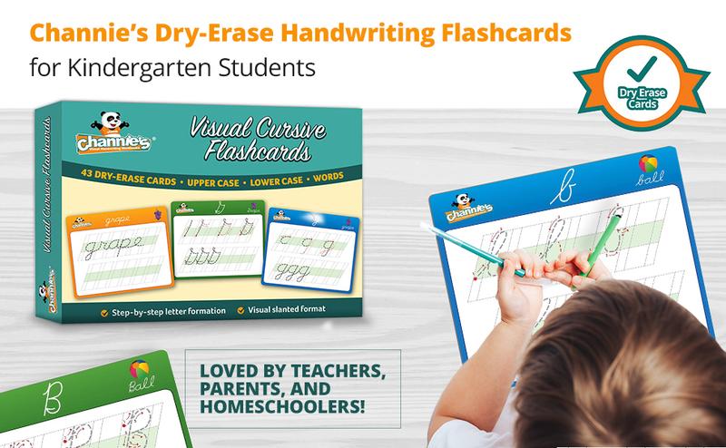 Dry-Erase Visual Cursive Flash Card Set, 43 Cards