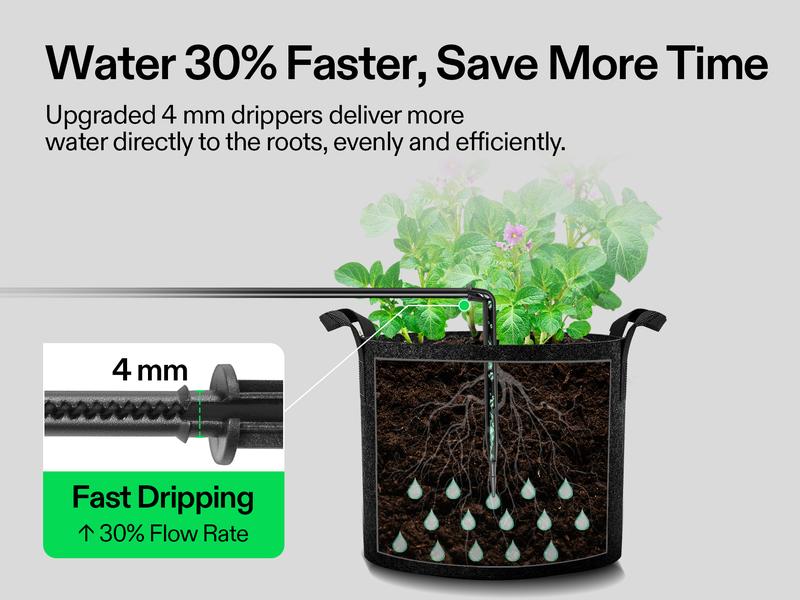 VIVOSUN Automatic Drip Irrigation Kit, Smart Watering System with 16 Drip Emitters, 4mm Fast Flow, App-Controlled A10 GrowHub, Quiet 15W Pump, Anti-Siphon & Filtered for Indoor & Outdoor Plants VIVOSUN Automatic Drip Irrigation Kit, Smart Watering System with 16 Drip Emitters, 4mm Fast Flow, App-Controlled A10 GrowHub, Quiet 15W Pump, Anti-Siphon & Filtered for Indoor & Outdoor Plants