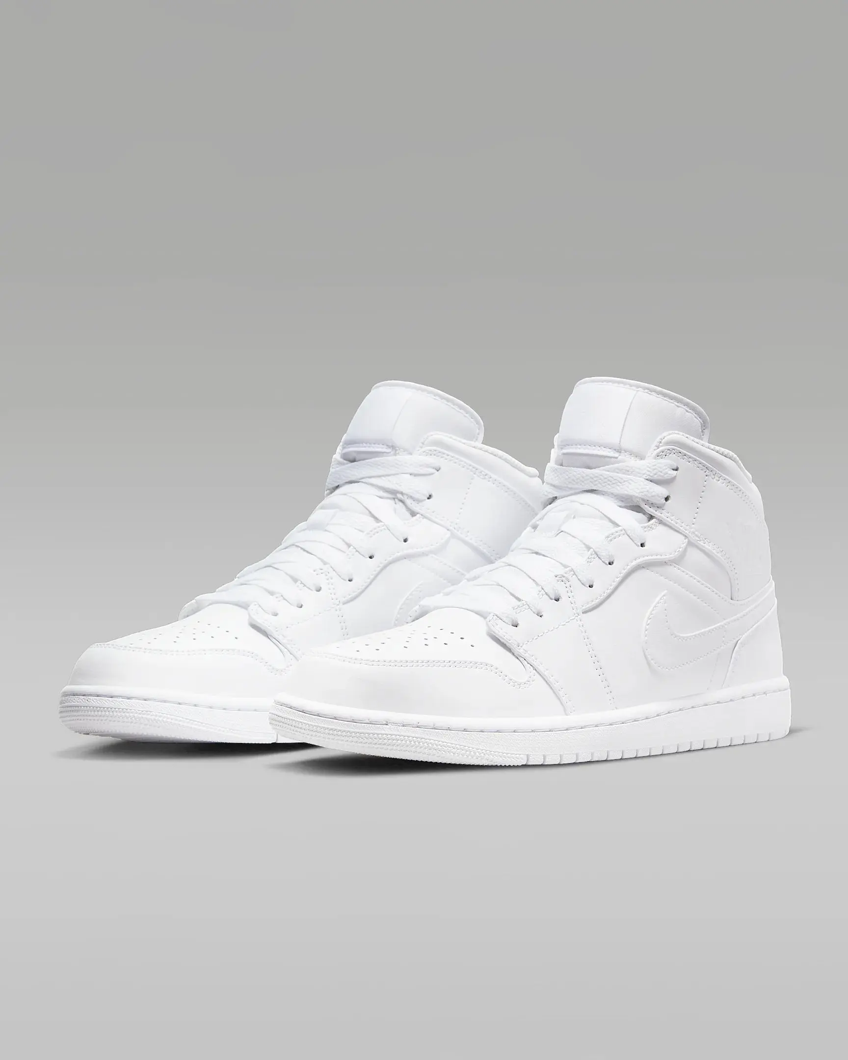 Men's Air Jordan 1 Mid "Triple White" 554724-136