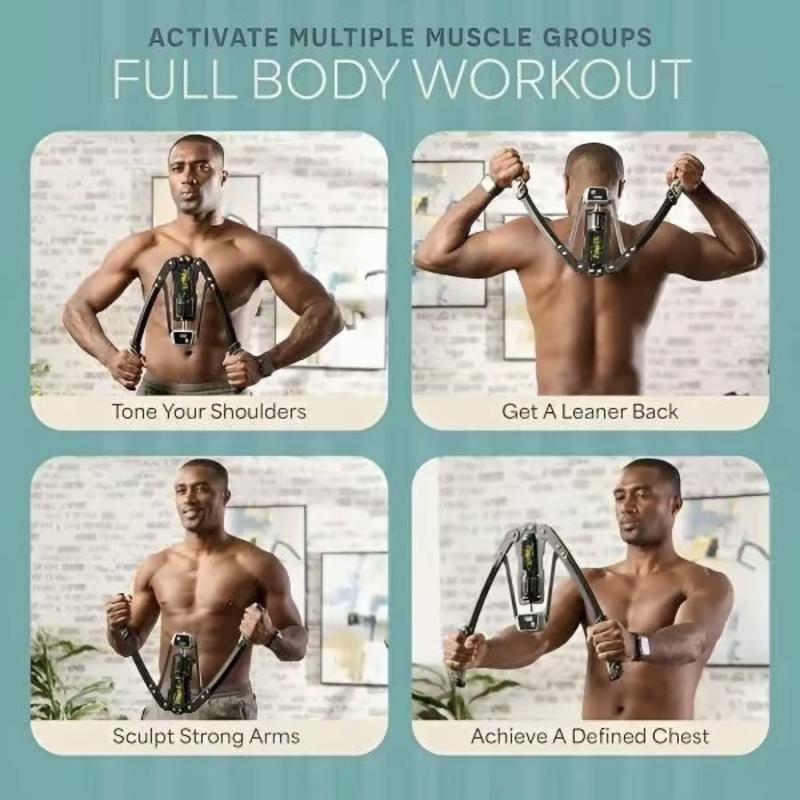 Arm Trainer, 22–440 lbs Resistance for Chest Workouts and Arm Exercises, Home Gym Workout Equipment for Upper Body Strength Training, Christmas Gift Ideas