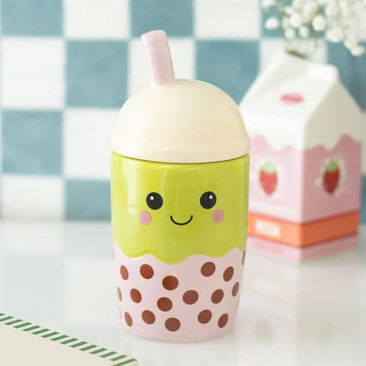 Bubble Tea Tealight Wax Warmer - High Quality Wax Warmers for Wax Melts, Compatible with illuminatedbymia Gel Wax Melts, Decorative Wax Warmers for Wax Melts