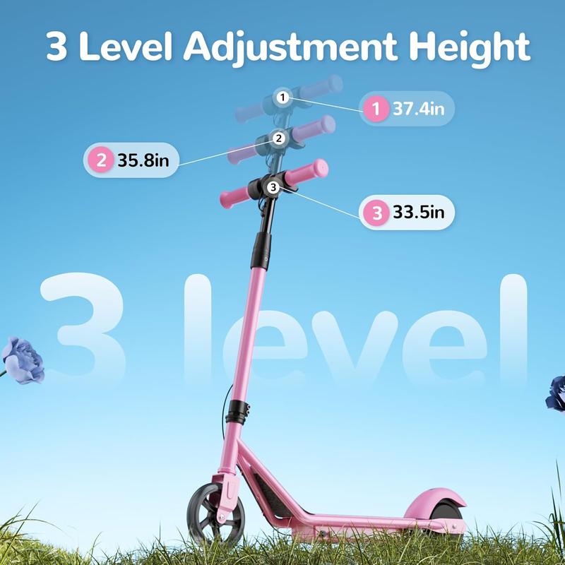 【Christmas Sale】 Electric Scooter for Kids- Aluminum Alloy Frame, 12 Mph & 9 Miles Range , 150W/200W Motor, Lightweight 20 lb, LED Lights & Electronic Brakes, Kids Foldable Electric Scooter for Kids