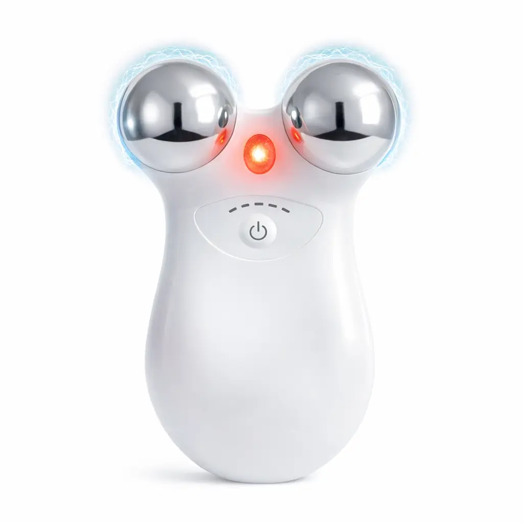 Microcurrent Facial Device,Latest Red Light Technology 2-in-1 Face Massager for Skin Tightening & Lifting - Anti-Aging Facial Sculpting Beauty Tool -Smart Photon Technology for Facial Toning
