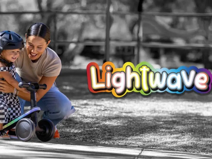 Lightwave by Razor Toddler Balance Bike, Seated Scooter, Walking Bike, Build Your Child's Confidence and Coordination, Features Stable Design and Multicolor LED Lights