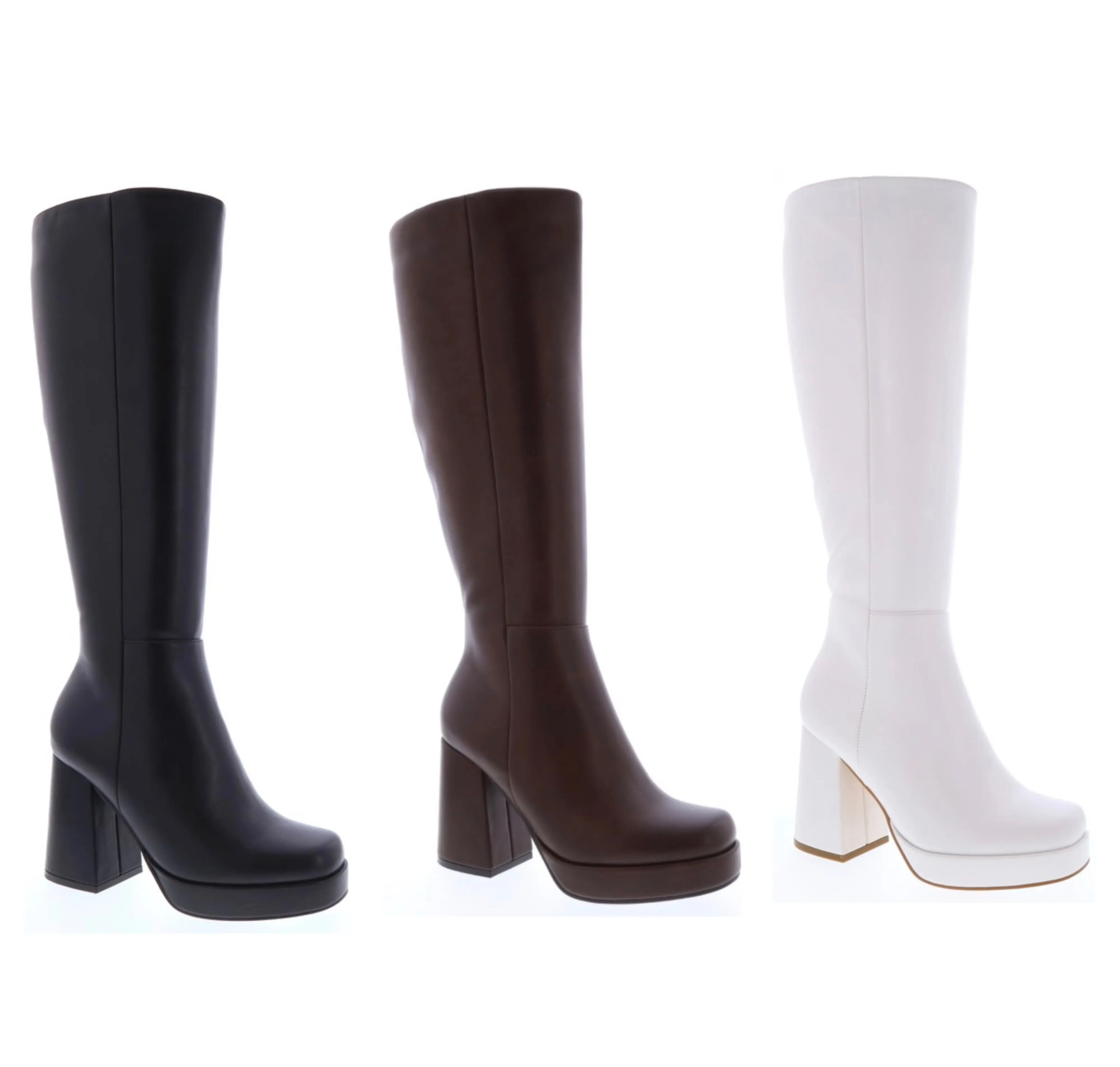 Coqueta - Knee High Platform Boots (NOT FOR WIDE CALF)
