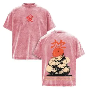 Gaara Apparel, Gaara Merch, Sand Village Kazekage Clothes, Vintage Oversized Tee, Shukaku Graphic, Love Tattoo Symbol Fashion