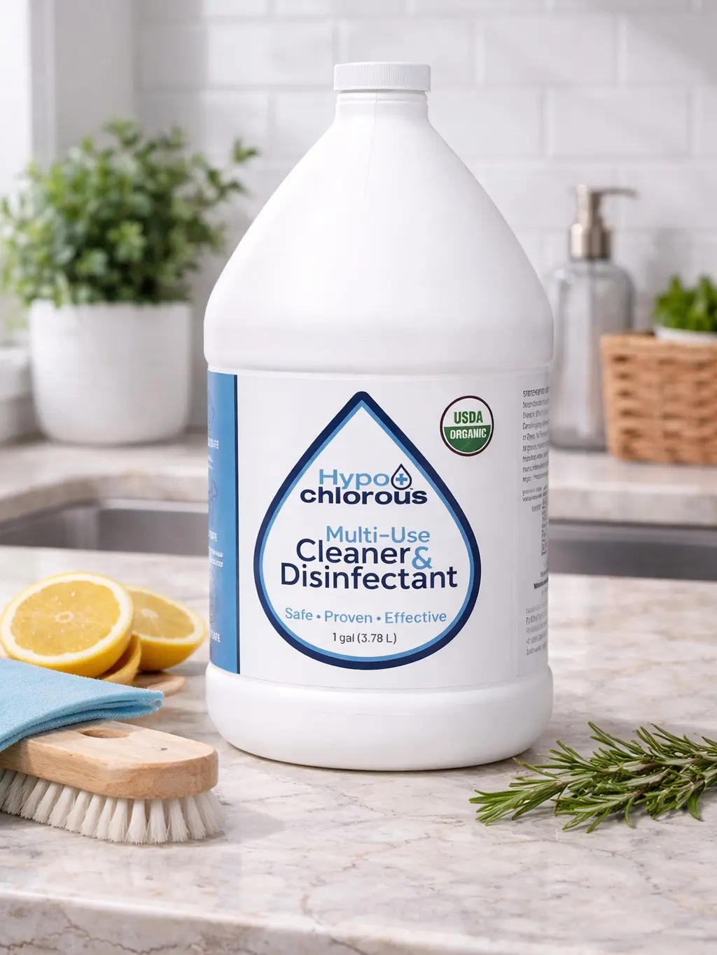 Heavy User Refill, One Gallon Hypochlorous Refill Antiseptic Disinfectant Liquid Bottles