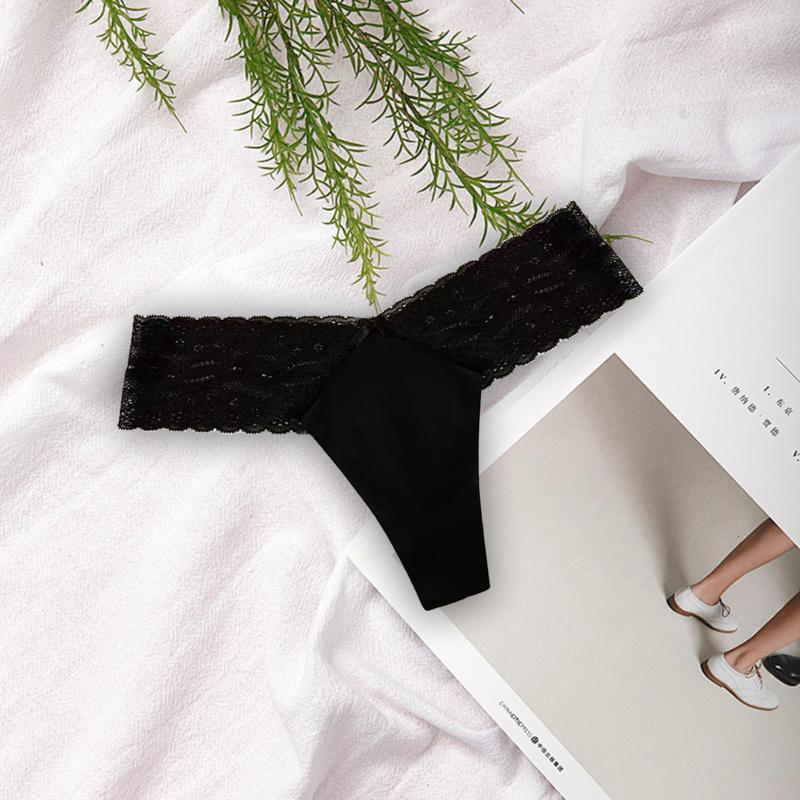 7-Pack Women's Seamless Low Waist Lace Thong Underwear - Clear G-String Underwear for Daily and Special Occasions, Elegant and Comfortable Seamless Thong Women's Basic Winter, Back-to-School Clothing/Ladies, Women's Underwear/Ladies Panties