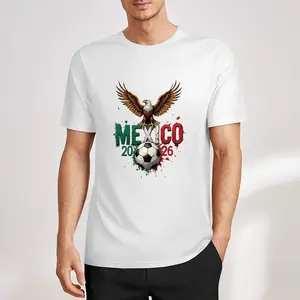 Mexico Soccer 2026 Graphic T-Shirt Mexican Pride Football Fan Unisex Tee with Bold Eagle & Soccer Artwork for National Team Supporters