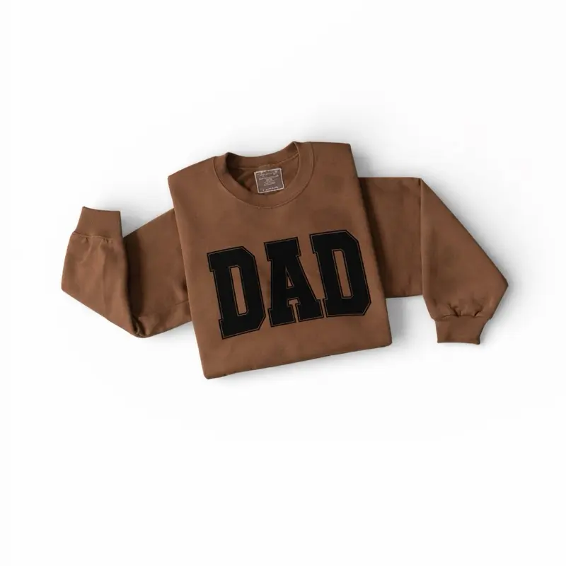 DAD Sweatshirt - Flock Vinyl w/ Puff Overlay