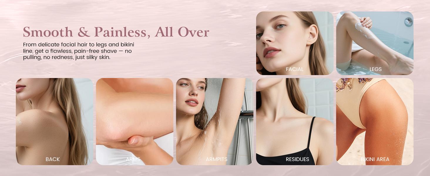 Akunbem Bikini Trimmer for Women – 2-in-1 Dual-Head Electric Shaver, Painless & Waterproof, Perfect for Face, Bikini, Arms & Legs Akunbem Bikini Trimmer for Women – 2-in-1 Dual-Head Electric Shaver, Painless & Waterproof, Perfect for Face, Bikini, Arms & Legs