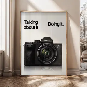 [Sale Up To 50%] Talking About It vs Doing It Wall Art, Entrepreneur Motivation Poster, Business Mindset Print, Hustle Office Decor