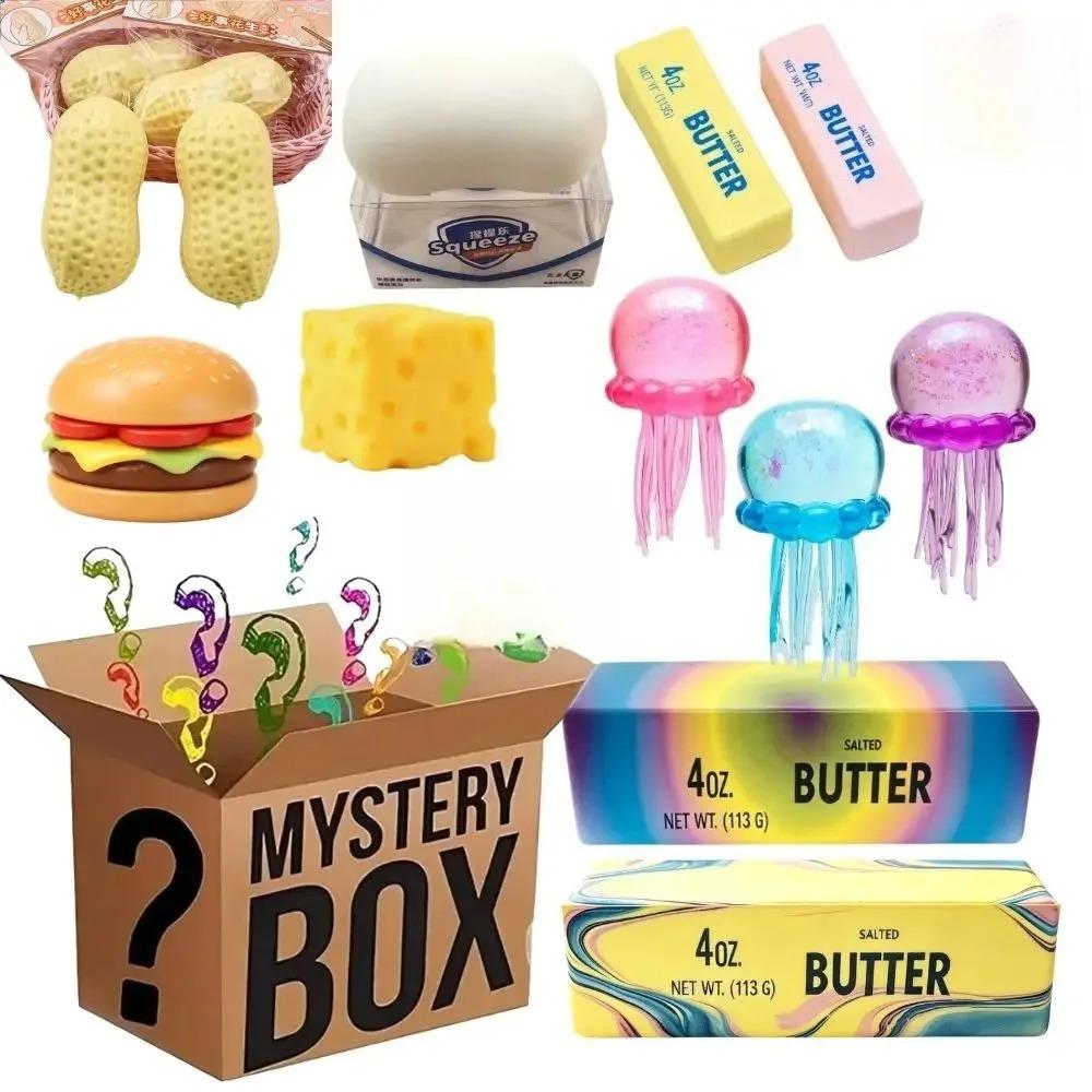 HOT 100+PCS Assorted Mixed Squish Fidget Mystery Blind Box Surprise Unbox Toy Slow Rebound Stress Relief Squeeze Sensory Toys