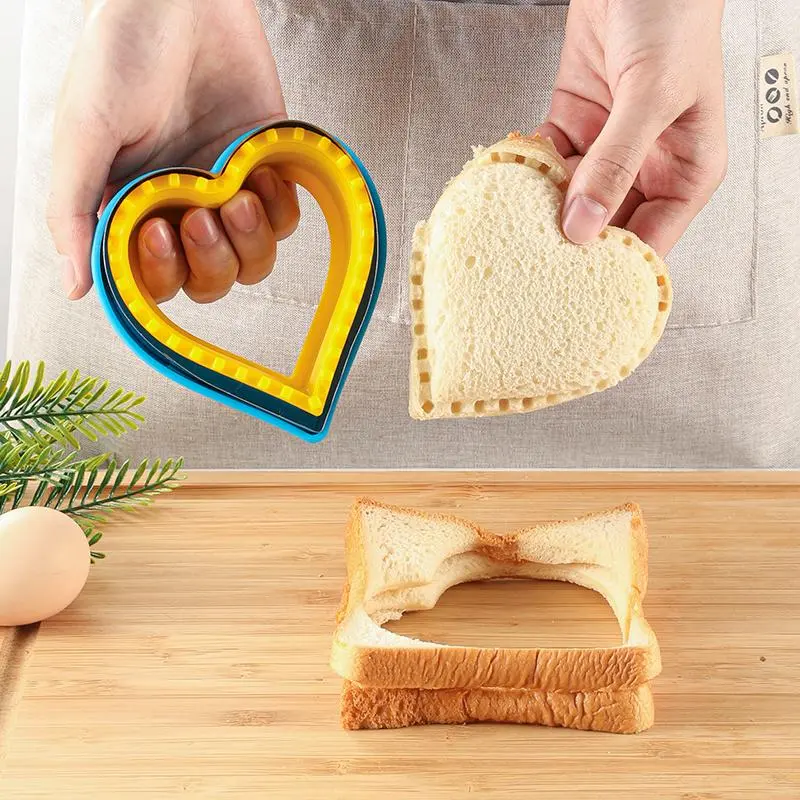 Uncrustable Sandwich Cutter and Sealer - PBJ Sandwich Cutter for Kids Lunch - Make & Freeze DIY Pocket Minis - Homemade Uncrustables Sandwich Maker - Sandwich Sealer Decruster Cookie Cutters