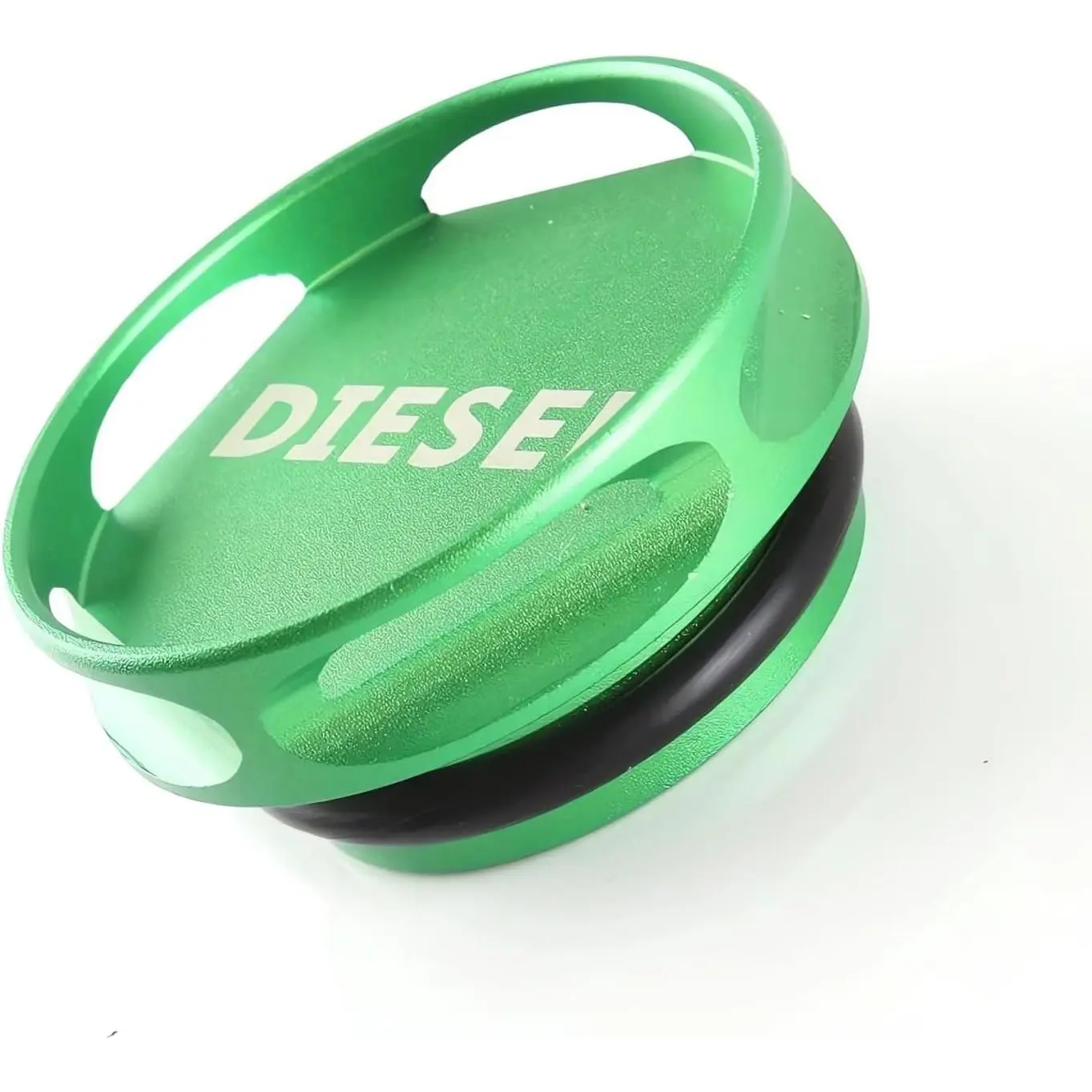 Diesel Fuel Cap for Ram and GM 3.0L Duramax-Updated Larger Magnetic Aluminum Tank Gas Cap fit 2013-2018 Ram 1500 2500 3500,2019-2024 GM Pick-up Truck Accessories Replacement Eco Tanks Magnetic Green