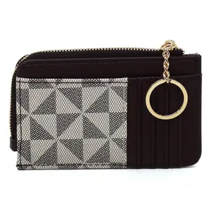 Fashion World PM Monogram Card Holder Keychain Wallet