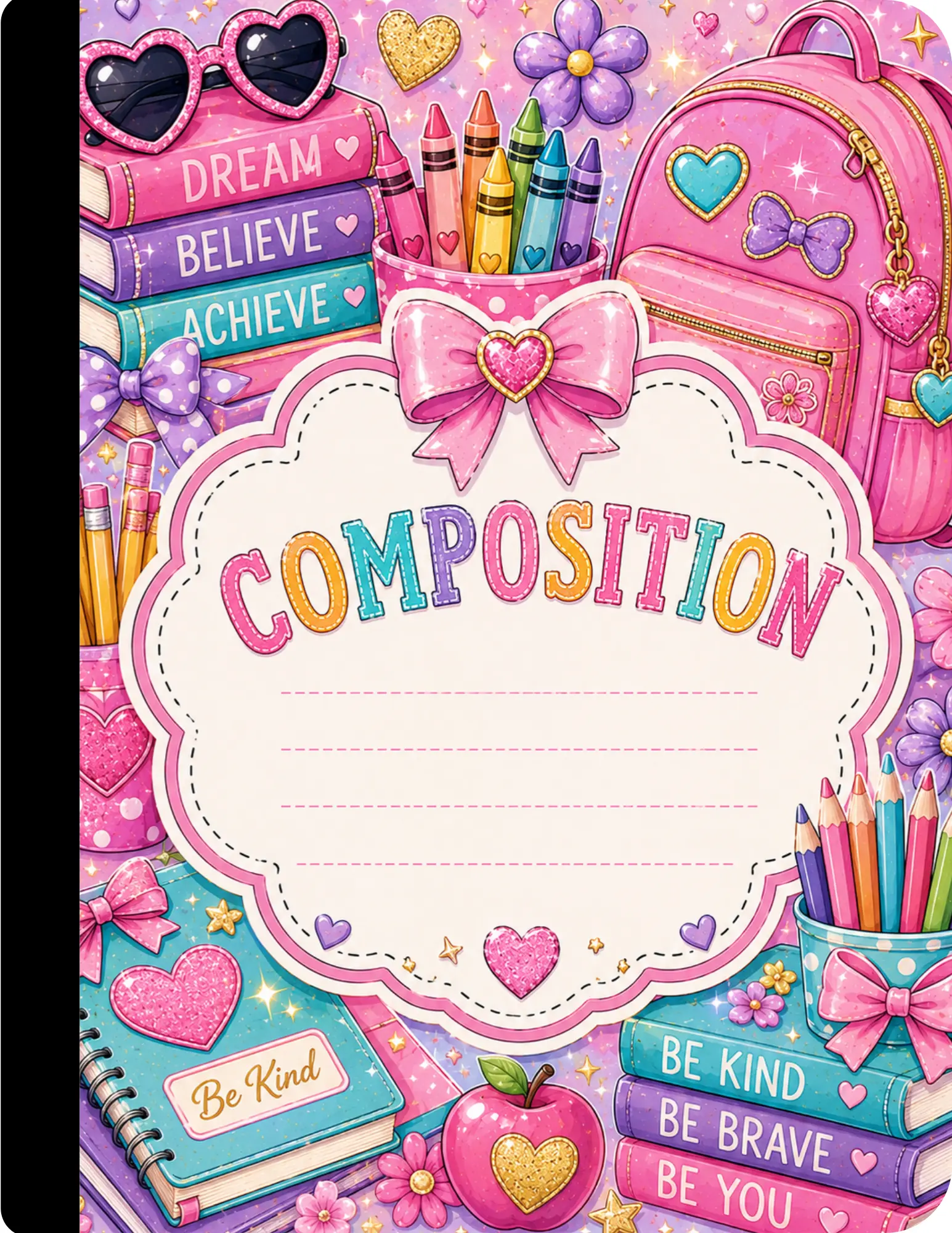 Composition Notebook for Kids - 100-Page School Notebook with Ample Writing Space