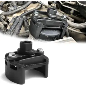 Adjustable Oil Filter Wrench, 2-3/8 to 3-1/8 inch (60-80mm), 1/2'' Drive Cap Style Universal Oil Filter Removal Tool, Ideal for Spin-on Oil Filters, Conduit, & Fittings