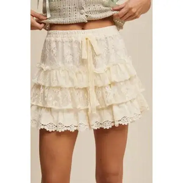 Flirty Lace Tiered Shorts