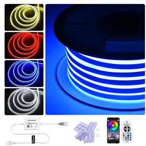 Byootique 100ft LED Strip Lights RGB Neon Rope Light App & RF Control