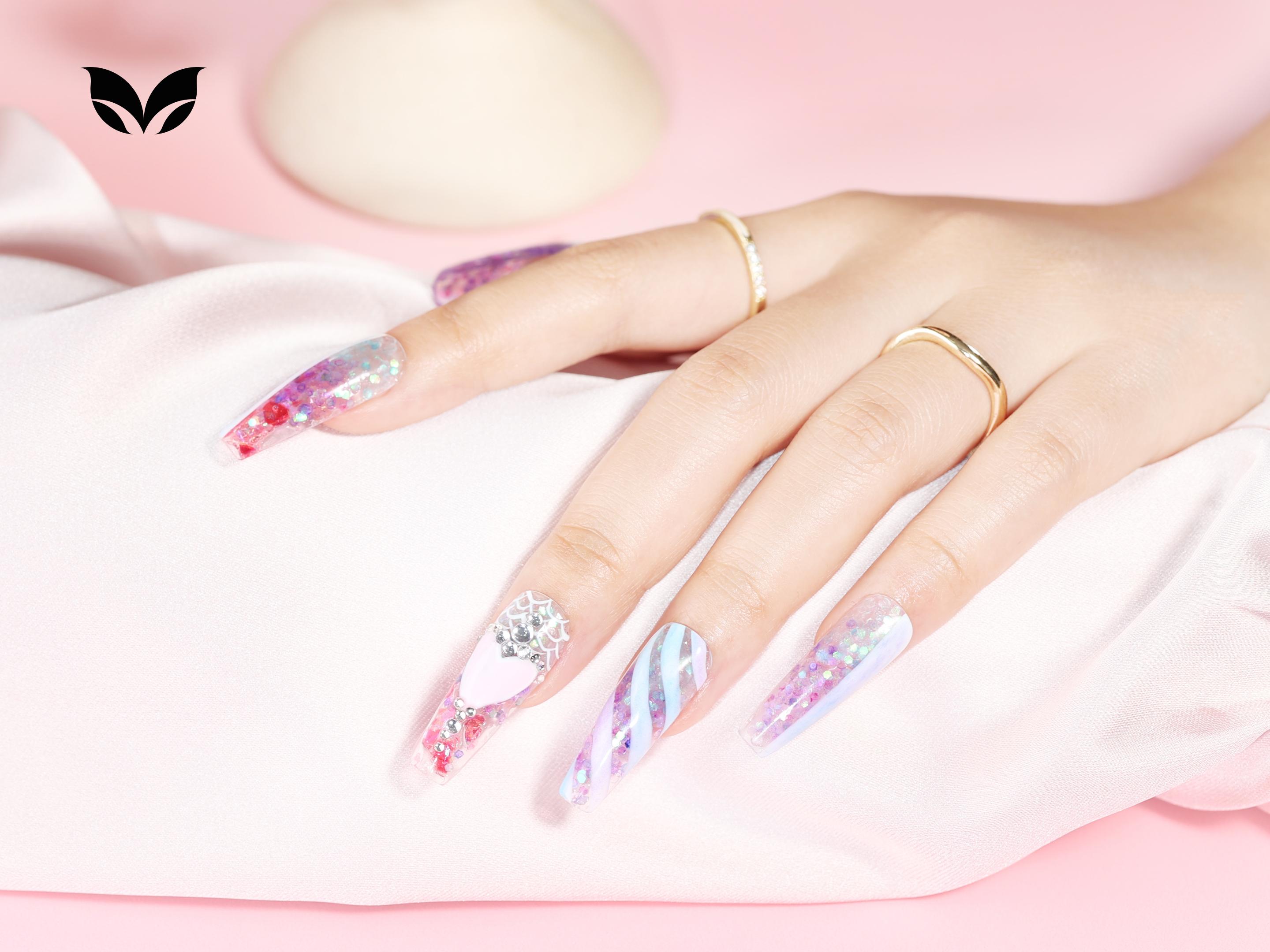 Morovan Blossom Series Acrylic Nail Kit for Beginners: With UV Light And Practice Finger - For Women Girl Salon-Quality