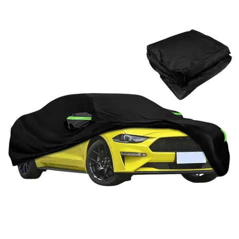 Black Full Car Cover, Universal Fit for Sedans & SUVs, Ultra-Durable Lightweight Cover, Ideal for Spring/Fall Seasons, Windy/Dusty Areas, Underground Garage Dust Protection, and Short-Term Outdoor Parking