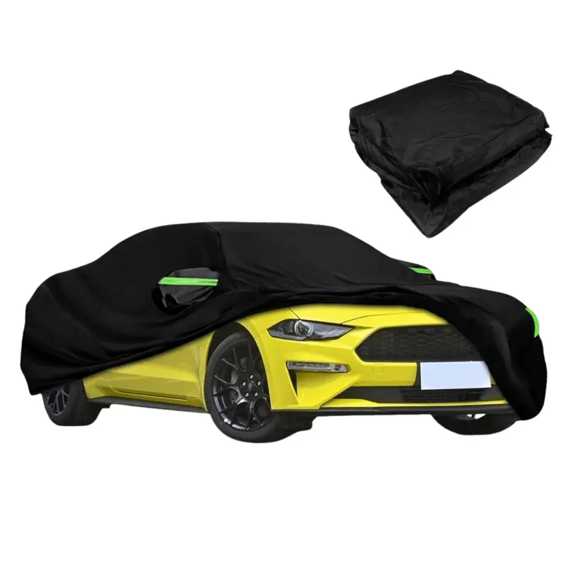 Black Full Car Cover, Universal Fit for Sedans & SUVs, Ultra-Durable Lightweight Cover, Ideal for Spring/Fall Seasons, Windy/Dusty Areas, Underground Garage Dust Protection, and Short-Term Outdoor Parking