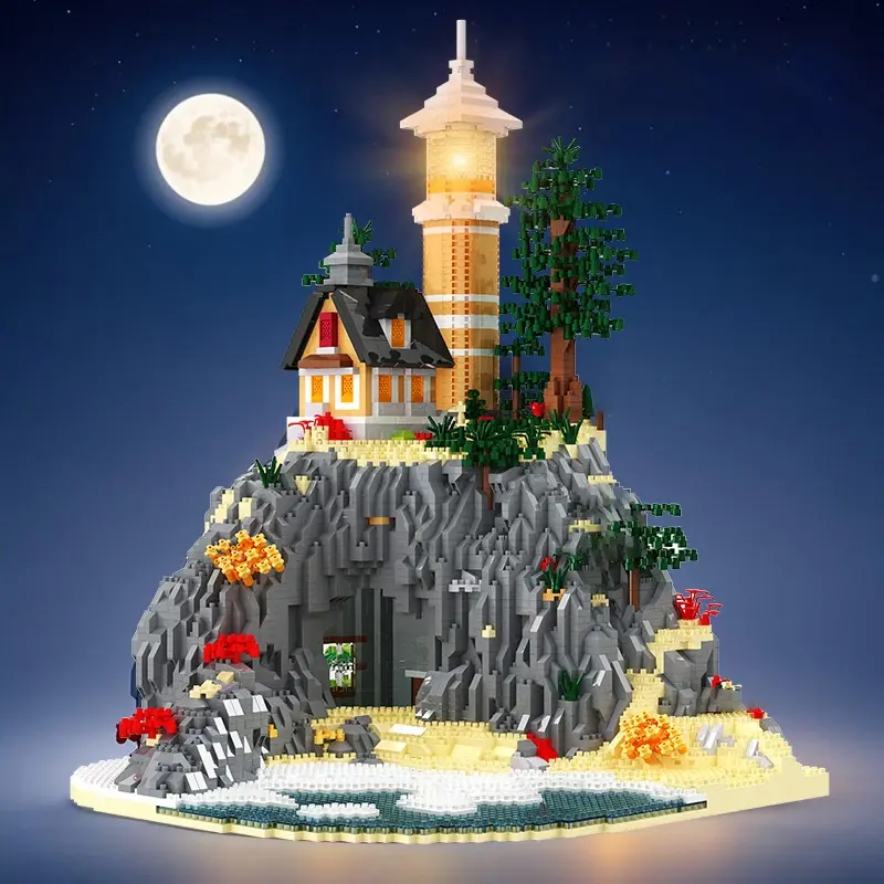 5100 Pieces Building Block Lighthouse Toy Set, Model Set, Kids Educational Construction Kit, Collection of Decorations, Christmas Gifts