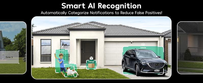 Winees security camera M3pro--Best Smart Security Camera on TikTok, Wired 2K-4MP Color night version,600 lumen spotlight,Dog/Cat/Pets/Baby/Security System,Indoor/Outdoor IP65-Rated, WiFi,