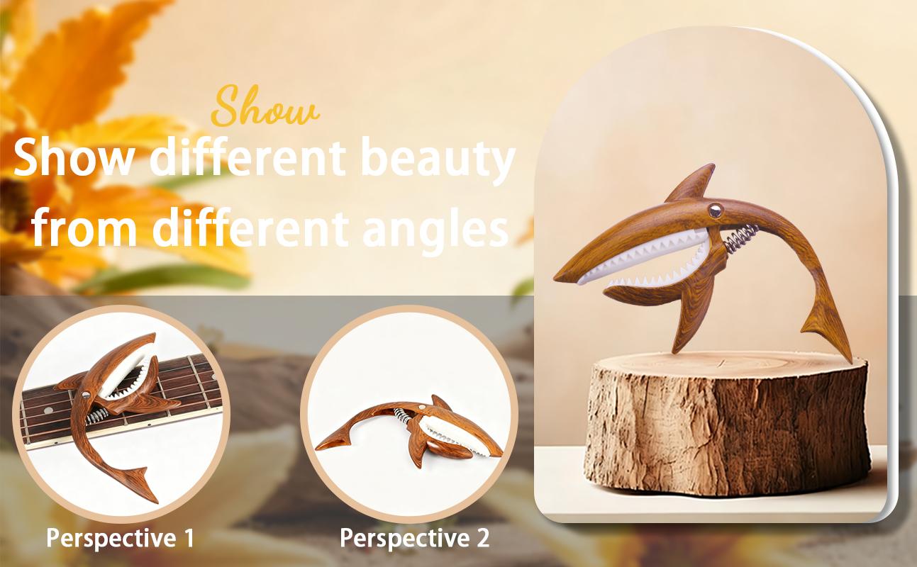 Guitar Capo，Shark Capo for Acoustic and Electric Guitar, Zinc Alloy，Guitar Accessories