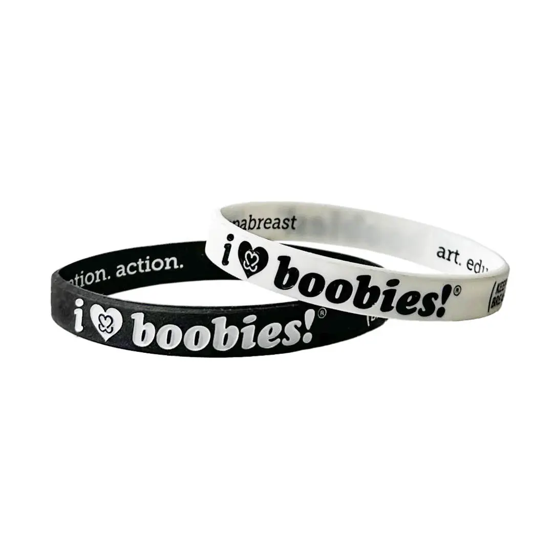 i love boobies! Mini Bracelet Pack - Throwback (Black and White)